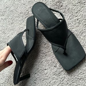 ZARA Thong Kitten Heel Sandal